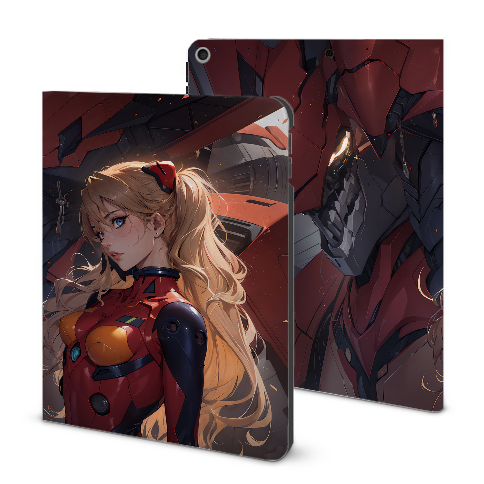 （画像用） EVA 新世紀エヴァンゲリオン IPad ケース ブック型 PUレザー TPU 耐衝撃 軽量 薄型 ペン収納なし 全面保護 IPad 各モデル対応